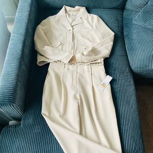 Calvin Klein jacket and pants cream
